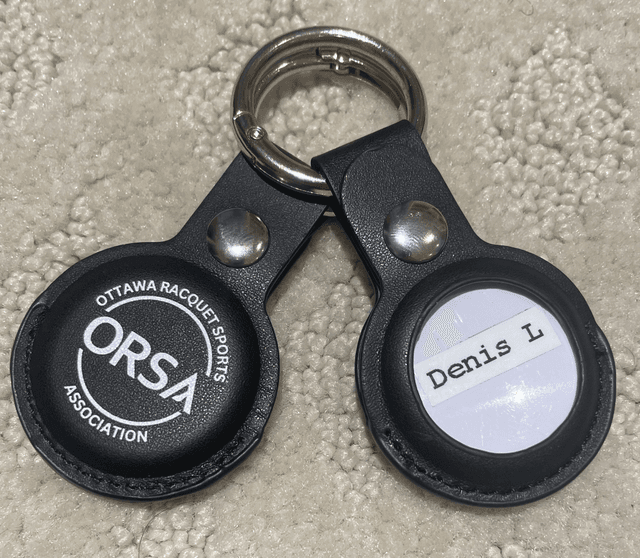 ORSA magnetic player tag and tag holder